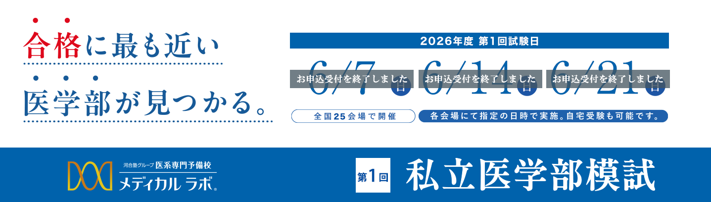 偏差値だけで、合格可能性を判定しない。メディカルラボ私立医学部模試